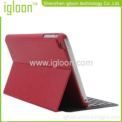 Red Thinnest Bluetooth Keyboard Case For Ipad Mini